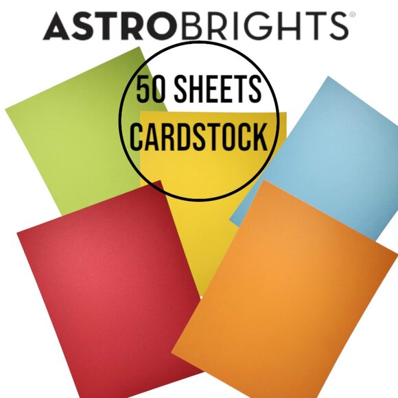 AstroBrights 50 Pages Sheets Yellow Cardstock Paper Invitation Cards Scrapbookin - Picture 1 of 11